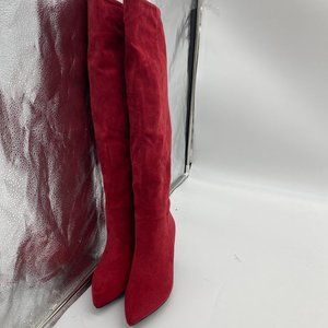 Women Knee High Long Boots Pointed Toe Mid Heels Shoes